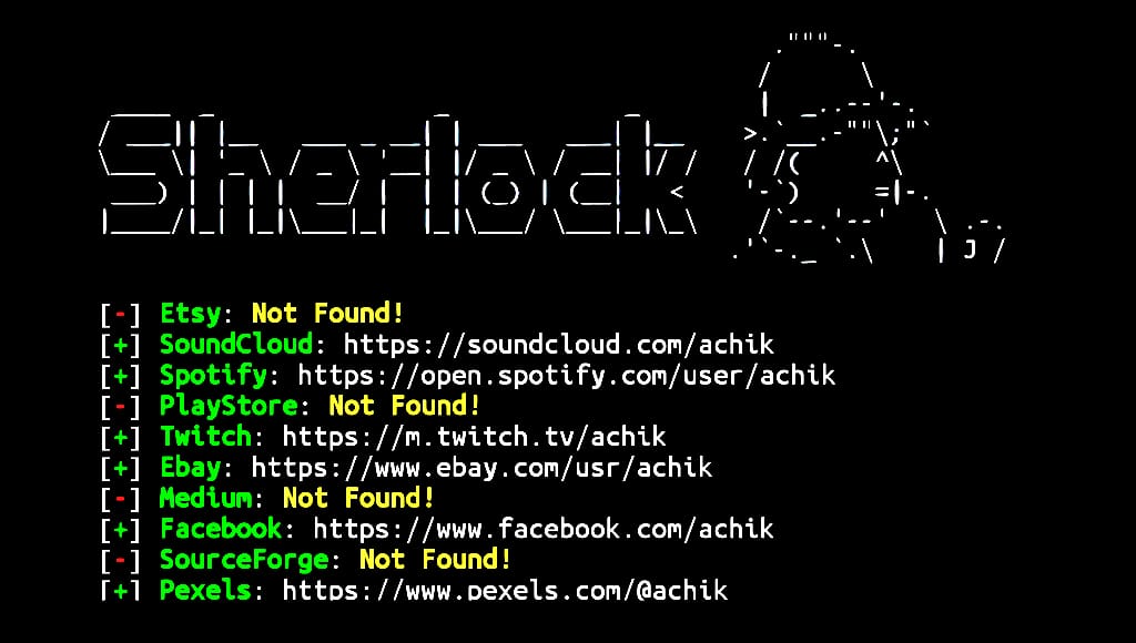 Sherlock in Termux installation and basic commands