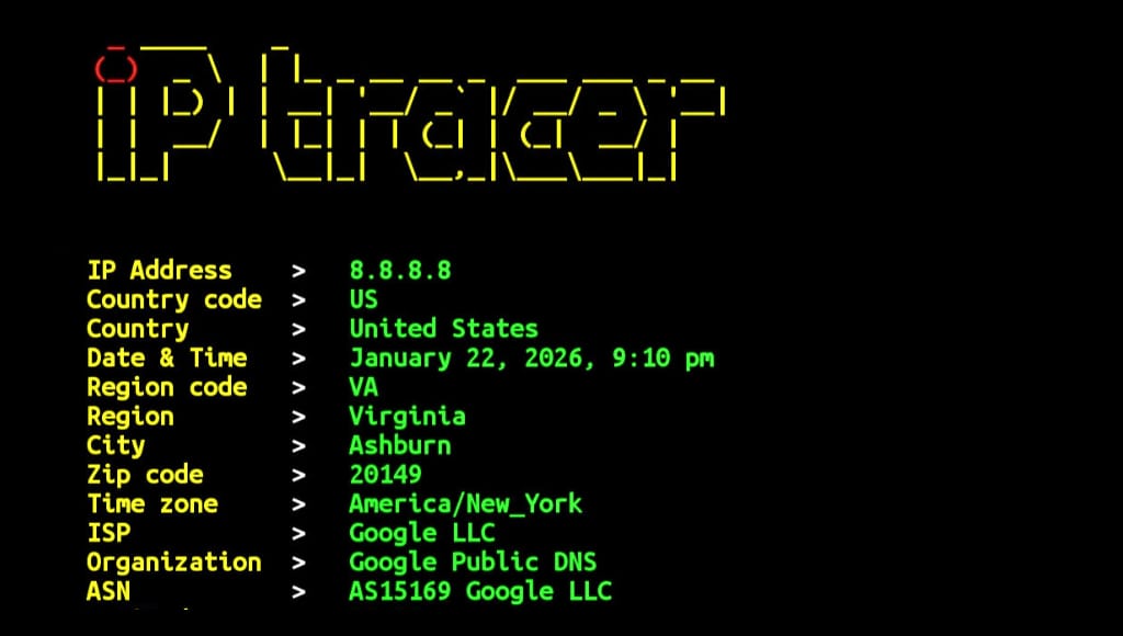Ip tracer in Termux installation commands