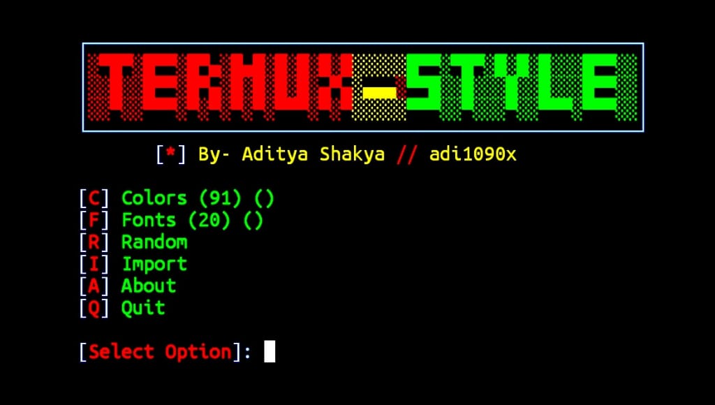 Termux-style-commands