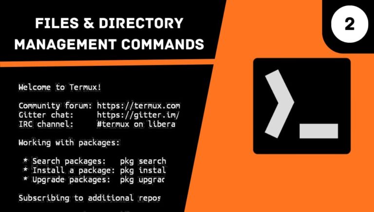 Termux file and Directory management commands