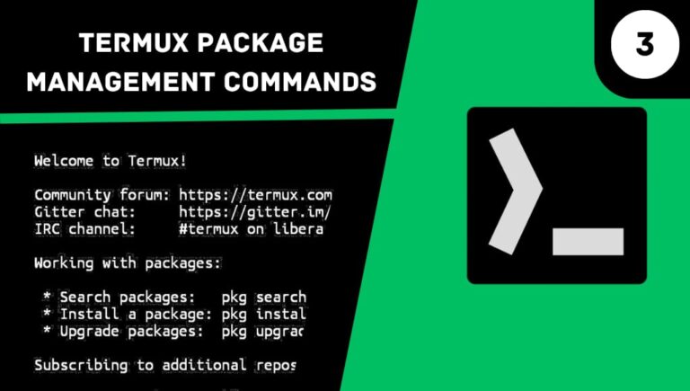 Termux package management commands list