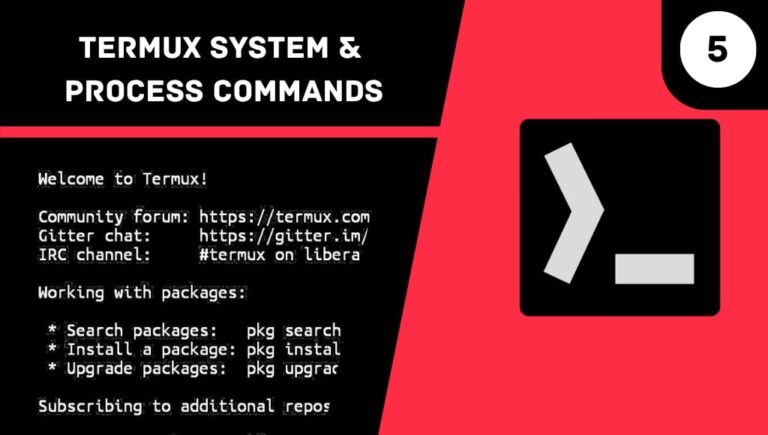 Termux system and process management commands