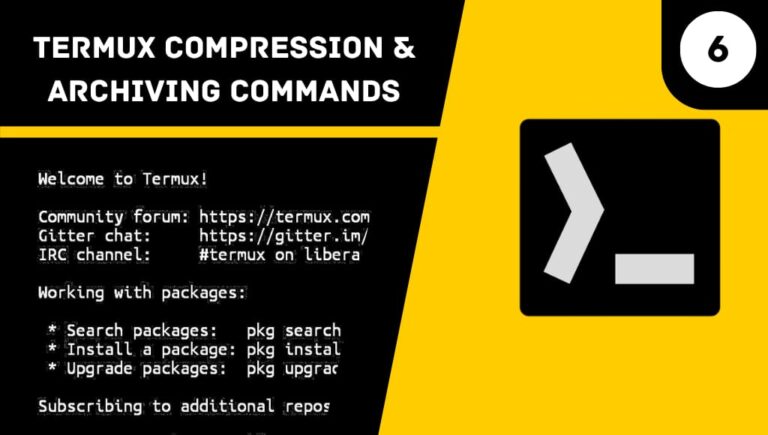 termux file compression and archiving commands