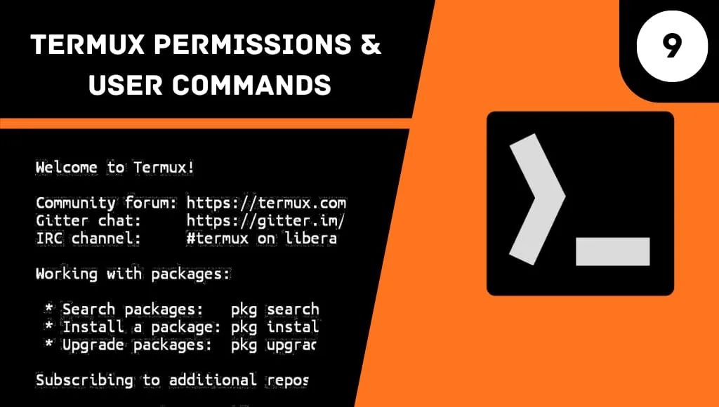 Termux permissions and user commands