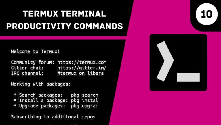 Termux Terminal Productivity Commands