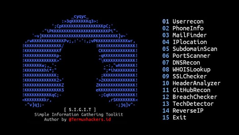 Termux information gathering tool