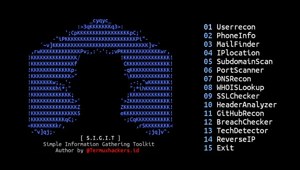Termux information gathering tool