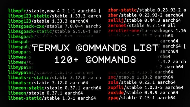 Latest Termux commands list for beginners to advanced