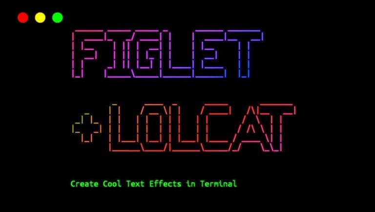 Figlet and lolcat terminal usage commands