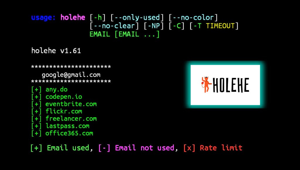 Holehe in fedora Linux