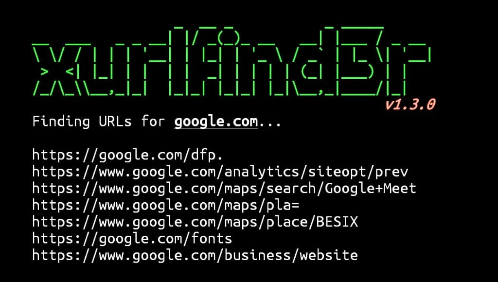 xurlfind3r in Termux installation and usage commands