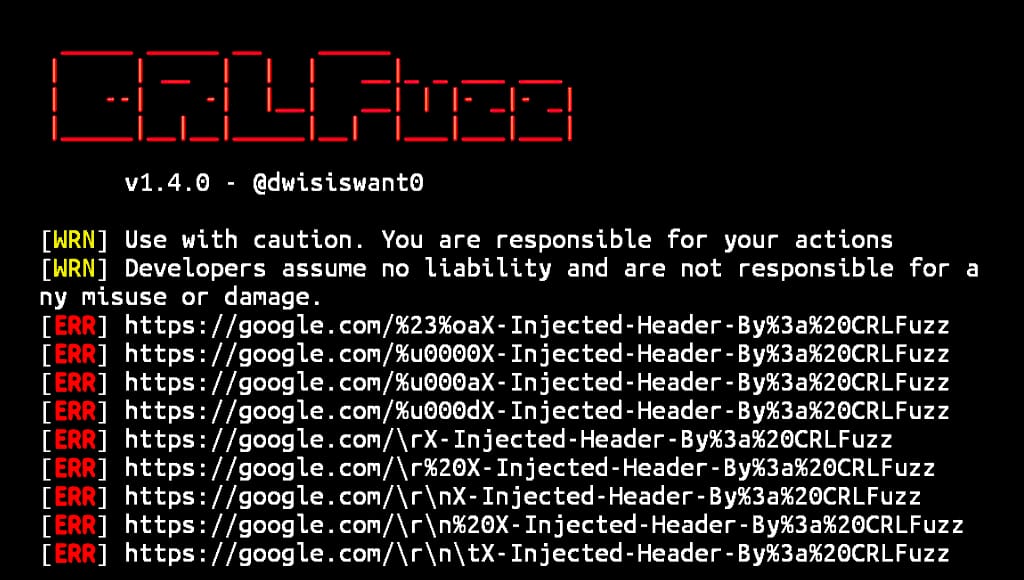 Scan for CRLF Injection Vulnerabilities