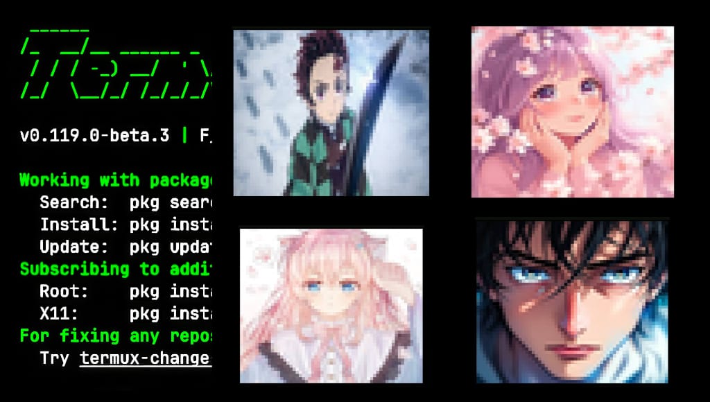 Pixterm display images in terminal