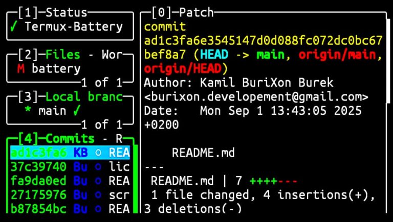 Lazygit installation and usage commands