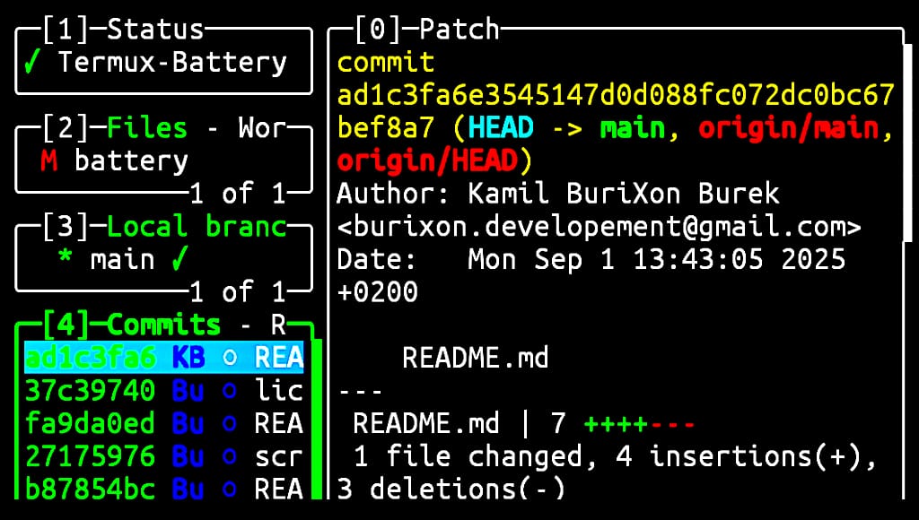 Lazygit installation and usage commands