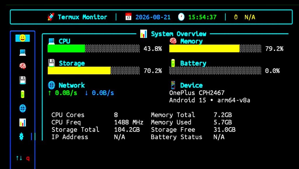 Monitor Android System Information