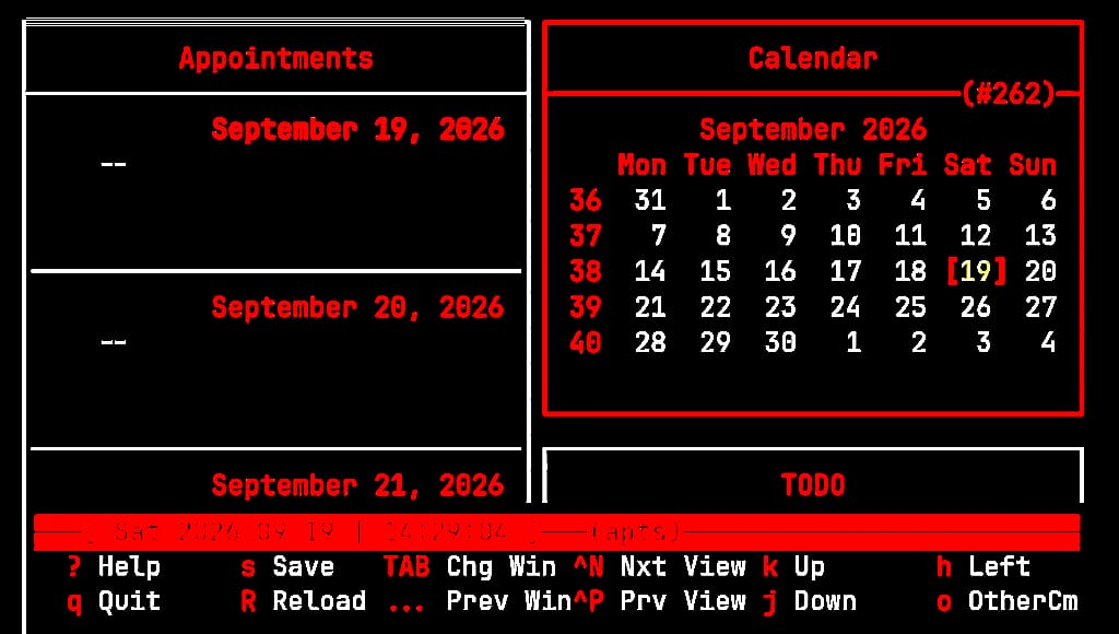 Terminal Calendar and Task Manager
